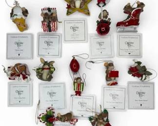 Charming Tails Christmas Ornament Lot 13 Figures 5 Limited Editions