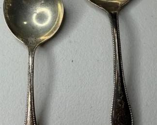 Sterling Silver Spoon Lot 2 Pieces  Approx. 1.98 Troy Ounces