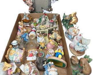 Large Mixed Collection of Mouse Figurines Charming Tails, Little Cheesers, Priscillas Mouse Tales