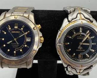 Seiko Kinetic Sports 100 Seiko Kinetic Titanium 100M Wristwatches