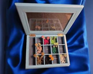 Earrings Of the Month For 7 Months In Blue Jewelry Box