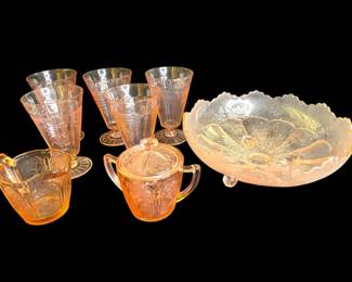 Vintage Pink Depression Glass