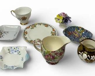 Collection of English Bone China Including Royal Winton, Alfred Meakin, Shelley, Crown Staffordshire