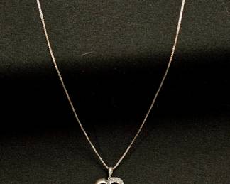 .925 and 14 karat gold with diamonds .925 chain included