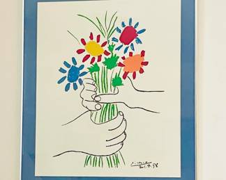 Pablo Picasso - Lithograph - "Bouquet of Peace" - 1958