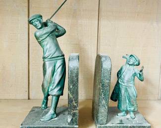 Golf-Themed Bookends 