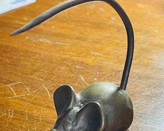 Brass Mouse Ring Holder/Note Holder 