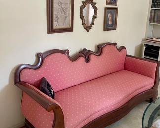 Victorian Wood-Carved Sofa 