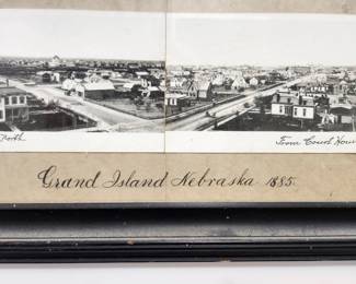 Panoramic Grand Island Nebraska vintage photographs 1885