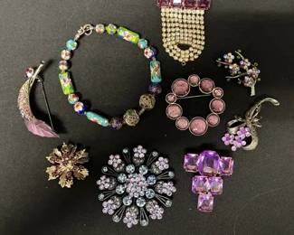 CT251Purple  Jewel Tones Brooches  Bracelet