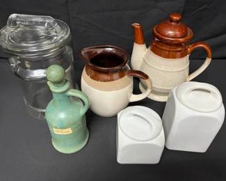 CT254Ceramic Tea Pot, Canisters And More