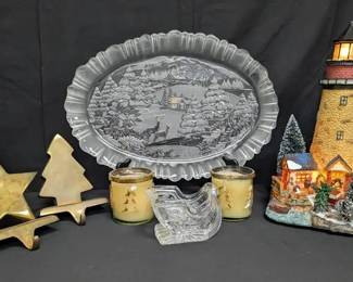 CT286Christmas Lighthouse  Decor