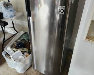 Six cubic foot stainless refer