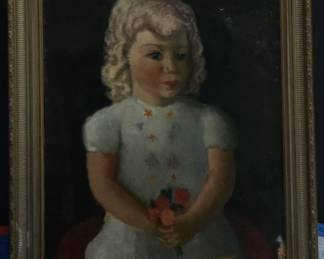 Antique portrait of a young girl.