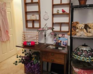 70's Kenmore Sewing Machine in Cabinet, and small Typewriter