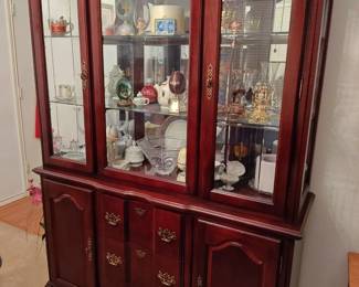 Lighted Display Cabinet with storage underneath