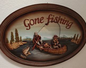 Gone Fishing sign