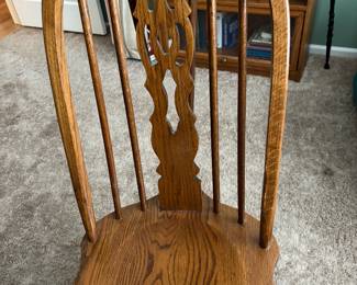 Vintage Wood Rolling Desk Chair
$60