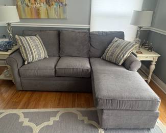 Grey Couch w/Chaise in newer shape 
$400
7Ft W & 5 L w/Chaise