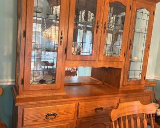 Amish Cabinet/W Leaded Glass 
$400
87”h X 68”w