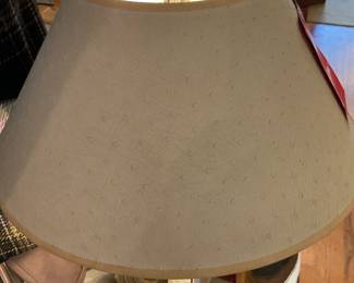 White ostrich leather floor lamp (55” tall) $62.50 + tax