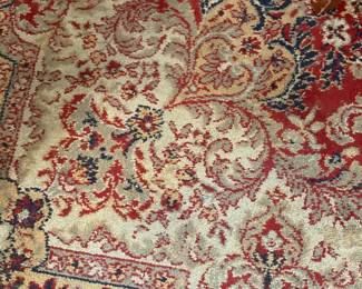 Large red, beige, and navy area rug (8’ x 11’) $750 + tax