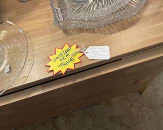 Drop leaf MCM modular table (29” x 4’ x 54” when fully extended) $280 + tax