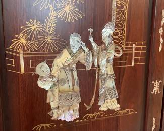 4 paneled Chinese mother of pearl room divider (6’ tall x 18” per panel) $750 + tax