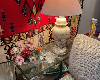 Set of 2 Vintage chinoiserie ginger jar table lamps (32” tall) $42.50 + tax each