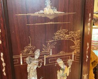 4 paneled Chinese mother of pearl room divider (6’ tall x 18” per panel) $750 + tax