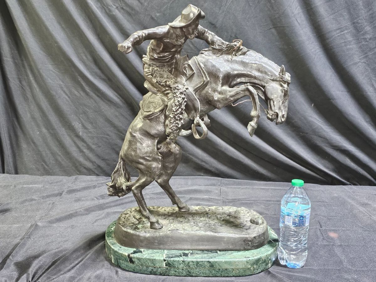 HUGE Fredrick Remington "The Rattlesnake" Bronze