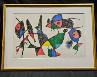 Limited Edition Ed. Miro Lithograph Plate IX
