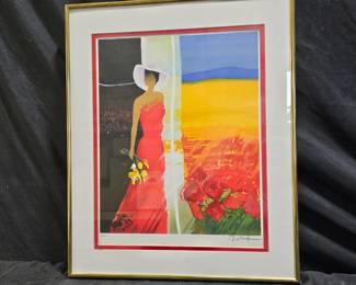 "Chapeau Blanc et Robe Rouge" by Emilie Bellet