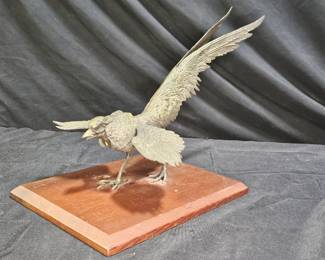 Bronze Running Pheasant Statue