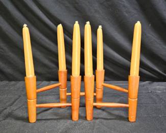 Vtg MCM Laur Jensen Expandable Candle Holders
