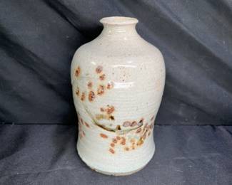 Studio Pottery Vase Resembles Japanese Sake Bottle