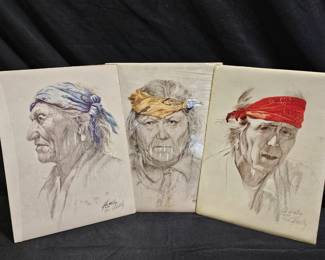 3 L.E. Prints of Native Americans by Gale McKinley