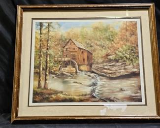 L.E. Lithograph "The Old Mill" by Sherry Masters
