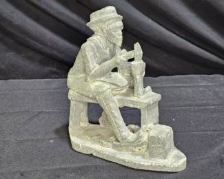 Vintage Soapstone Cobbler Sculpture