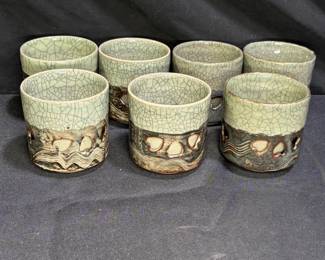 7 Soma Ware by OTAGIRI Tea Cups