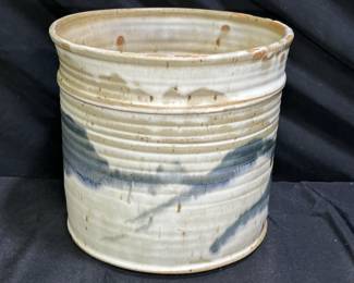 Large Glazed Handmade Art Pottery Planter Signed