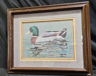 L.E. Duck on Water Print by Judson Green Williams