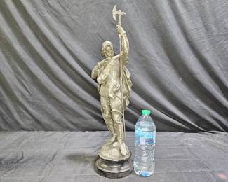 Antique Cast Metal Spanish Conquistador Statue