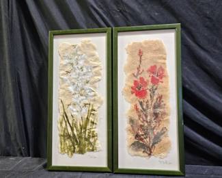 Canna Lilly & Yucca on Paper by Elizabeth Allison