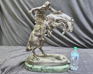 HUGE Fredrick Remington "The Rattlesnake" Bronze
