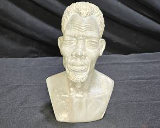 Vtg African Soapstone Tribal Man Sculpture