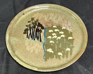 Handmade Art Pottery Plate