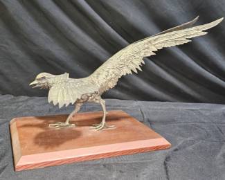 Bronze Running Pheasant Statue