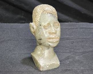 Vintage African Hand Carved Soapstone Bust