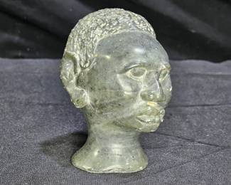 Vintage Carved Stone African Sculpture